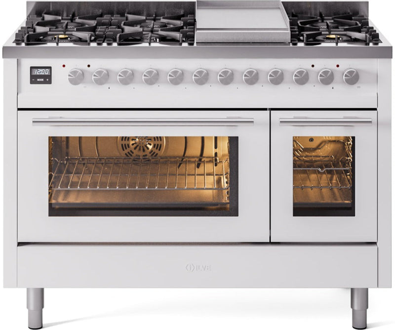 Ilve 48'' Professional Plus II Dual Fuel Liquid Propane Range