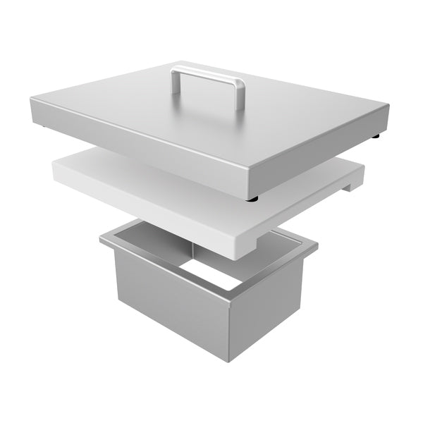 Hestan Aspire Countertop Trash Chute and Cutting Board