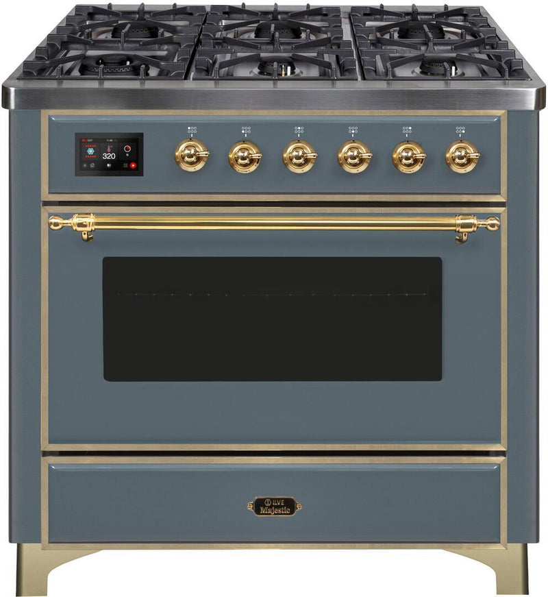 Ilve 36'' Majestic II Dual Fuel Natural Gas Range