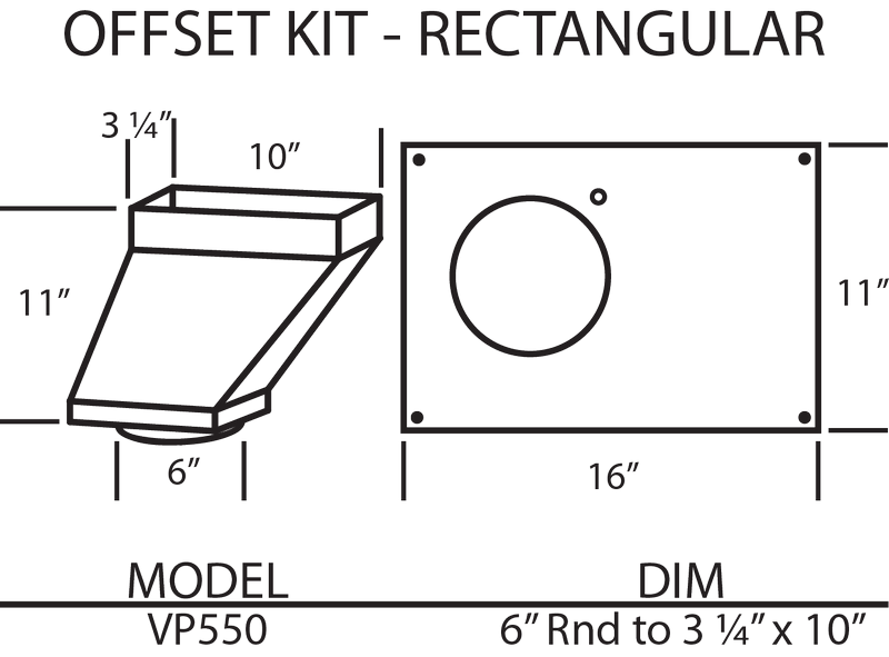 Range hood online with offset vent
