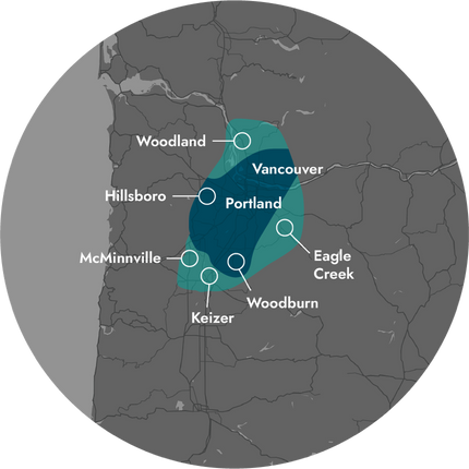 Portland Service Map Area