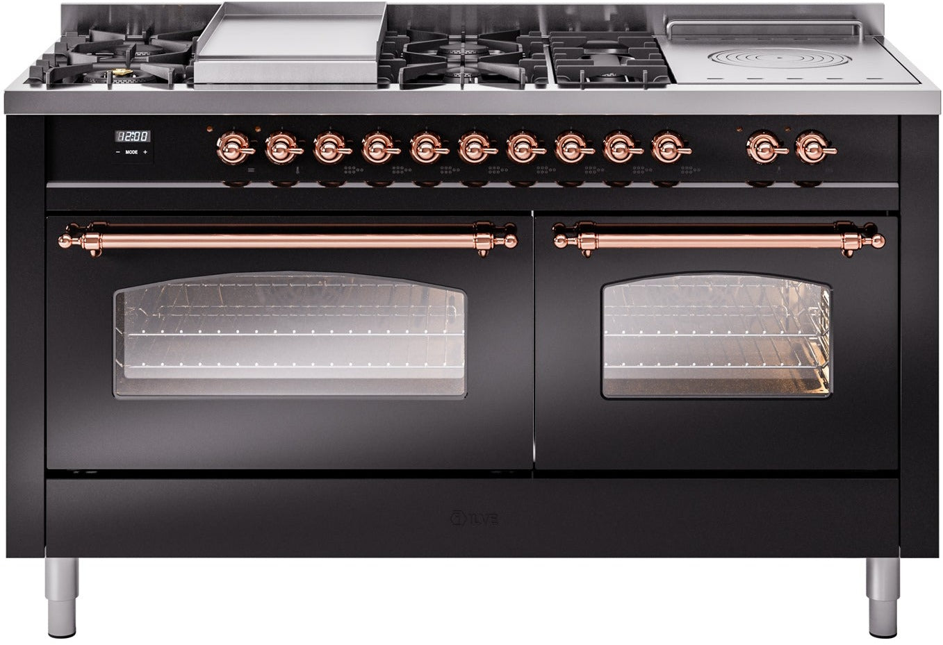 ILVE 60 in. Nostalgie Series Natural Gas Burner and Electric Oven