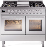 Ilve 40'' Professional Plus II Dual Fuel Natural Gas Range with Griddle