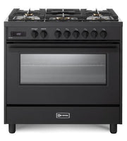 Verona Ultima Midnight 36" Dual Fuel Range