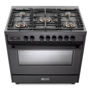 Verona Ultima Midnight 36" Dual Fuel Range