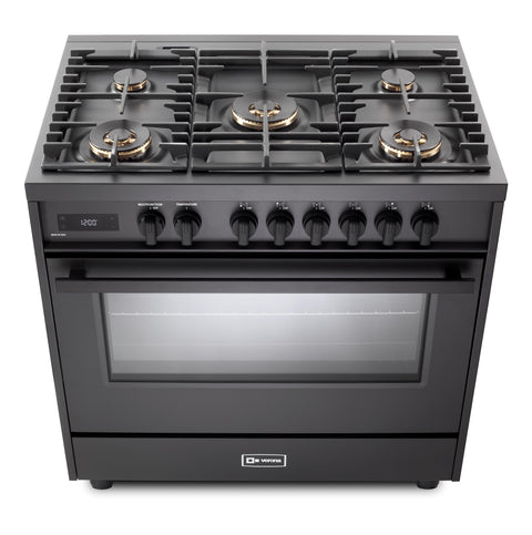 Verona Ultima Midnight 36" Dual Fuel Range