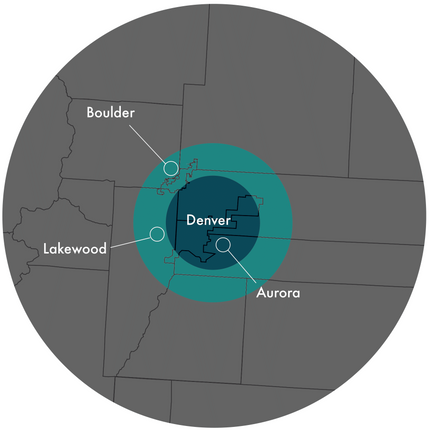 Denver Service Map Area