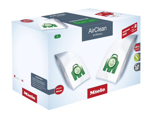 Miele U Dustbags and HA30 Filter Performance AirClean 3D Pack