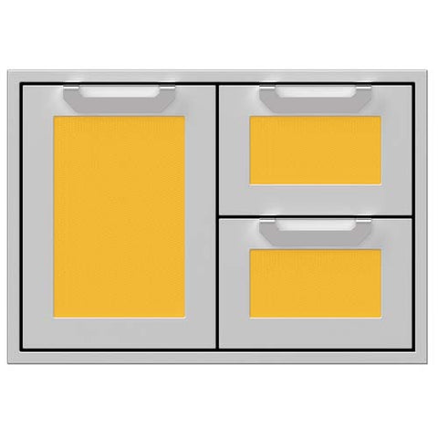 Hestan 30" Double Drawer and Door Storage Combo
