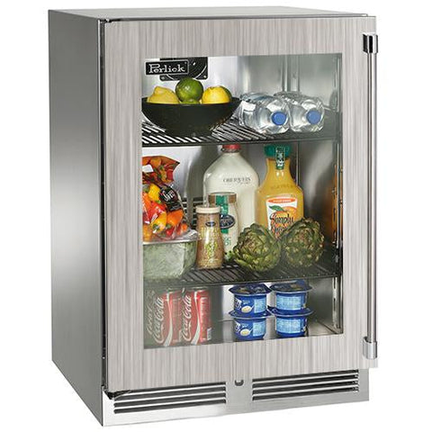 Perlick 24 Signature Series Outdoor Refrigerator - HP24RO, Right Hinge / Stainless Steel Solid Door