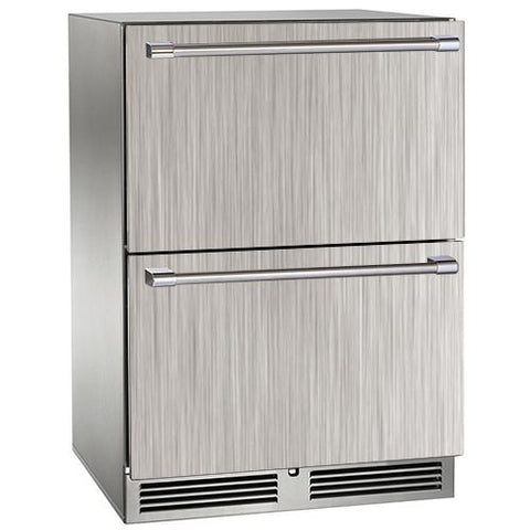 Perlick 24 Signature Series Dual-Zone Outdoor Freezer/Refrigerator Drawers, Stainless Steel