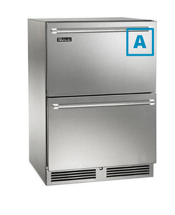 Perlick 24'' Undercounter Refrigerator and Freezer Drawers
