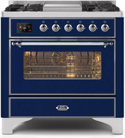 Ilve 36'' Majestic II Dual Fuel Natural Gas Range with Griddle